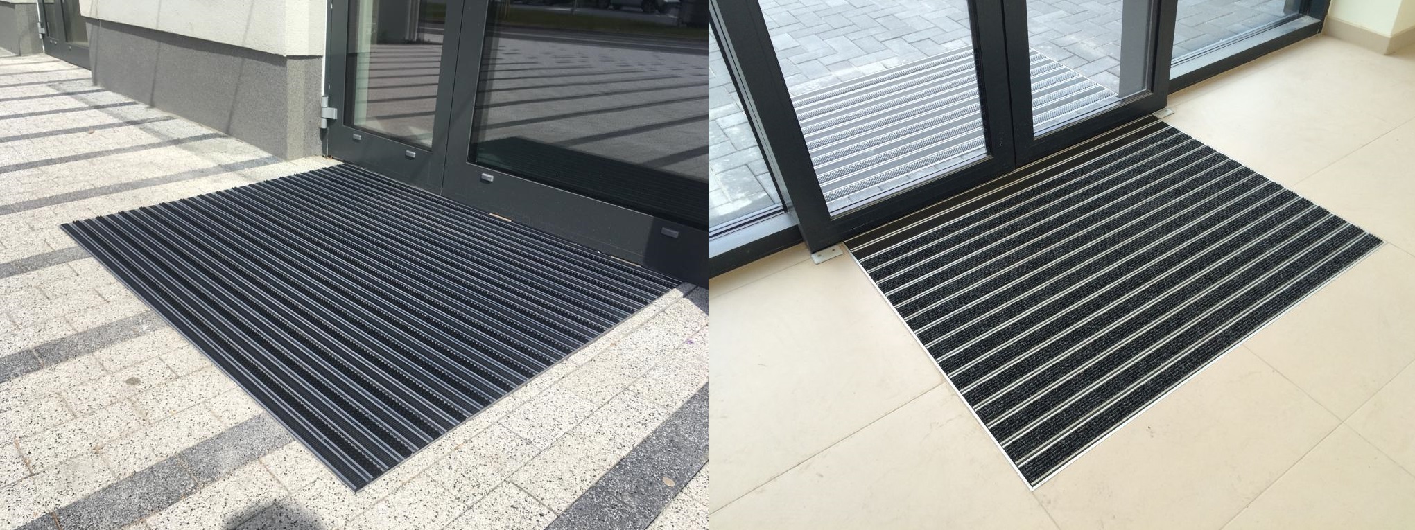 Robuste Fußmatten nach Maß präsentiert in einer beeindruckenden Auswahl an Designs und Farben.
